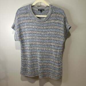 Cable & Gauge Short Sleeved Olive Green Sweater